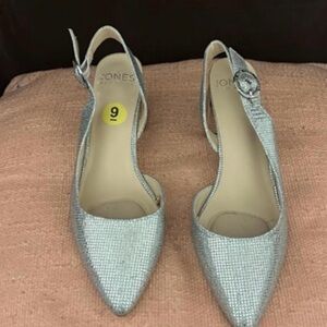 Women Silver Slingback Shoes